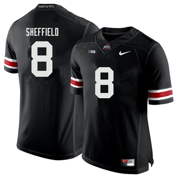 Men #8 Kendall Sheffield Ohio State Buckeyes College Football Jerseys Sale-Black